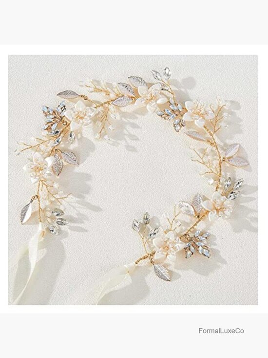 Handmade Bridal Headband Flower Wedding Hair Accessory Hair Piece for Women